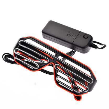 Neon LED Shade Glasses – Battery Powered Party Sunglasses