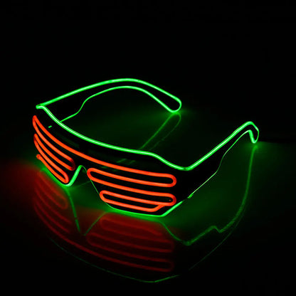 Neon LED Shade Glasses – Battery Powered Party Sunglasses