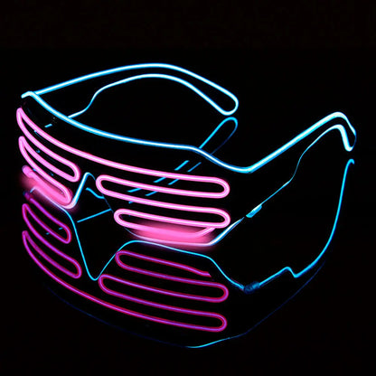 Neon LED Shade Glasses – Battery Powered Party Sunglasses