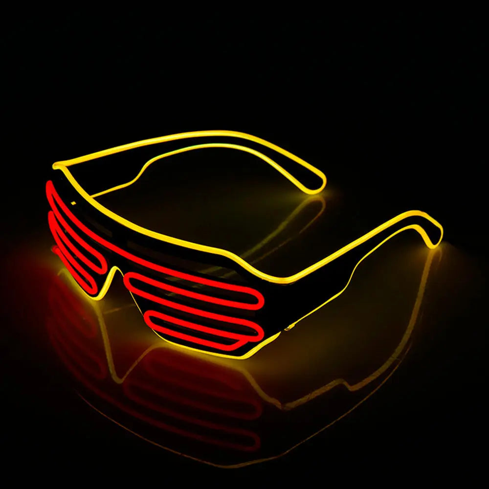 Neon LED Shade Glasses – Battery Powered Party Sunglasses