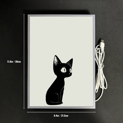 Van Gogh Starry Night LED Cat Painting