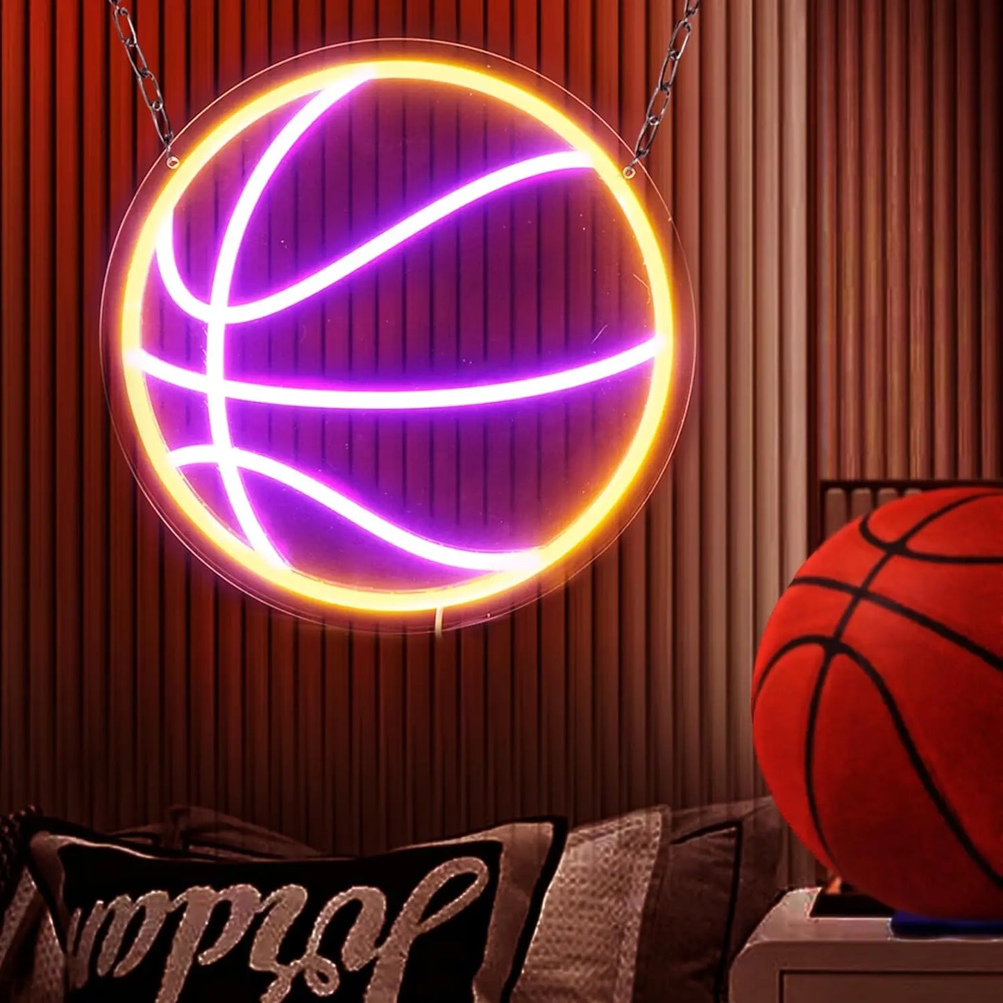 Basketball LED Neon Sign – Vibrant Sports-Themed Wall Decor