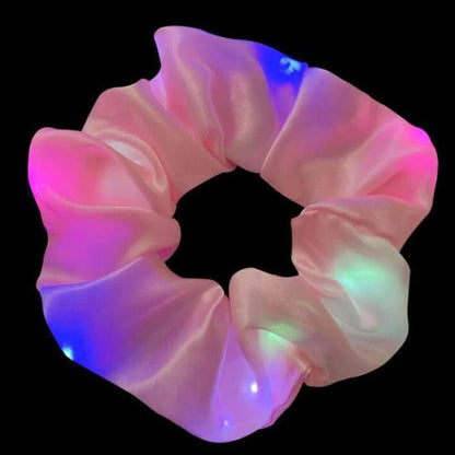 1/10pcs Women’s Light-Up Hair Scrunchies – Glow-in-the-Dark LED Hair Accessories