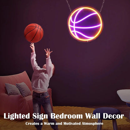 Basketball LED Neon Sign – Vibrant Sports-Themed Wall Decor