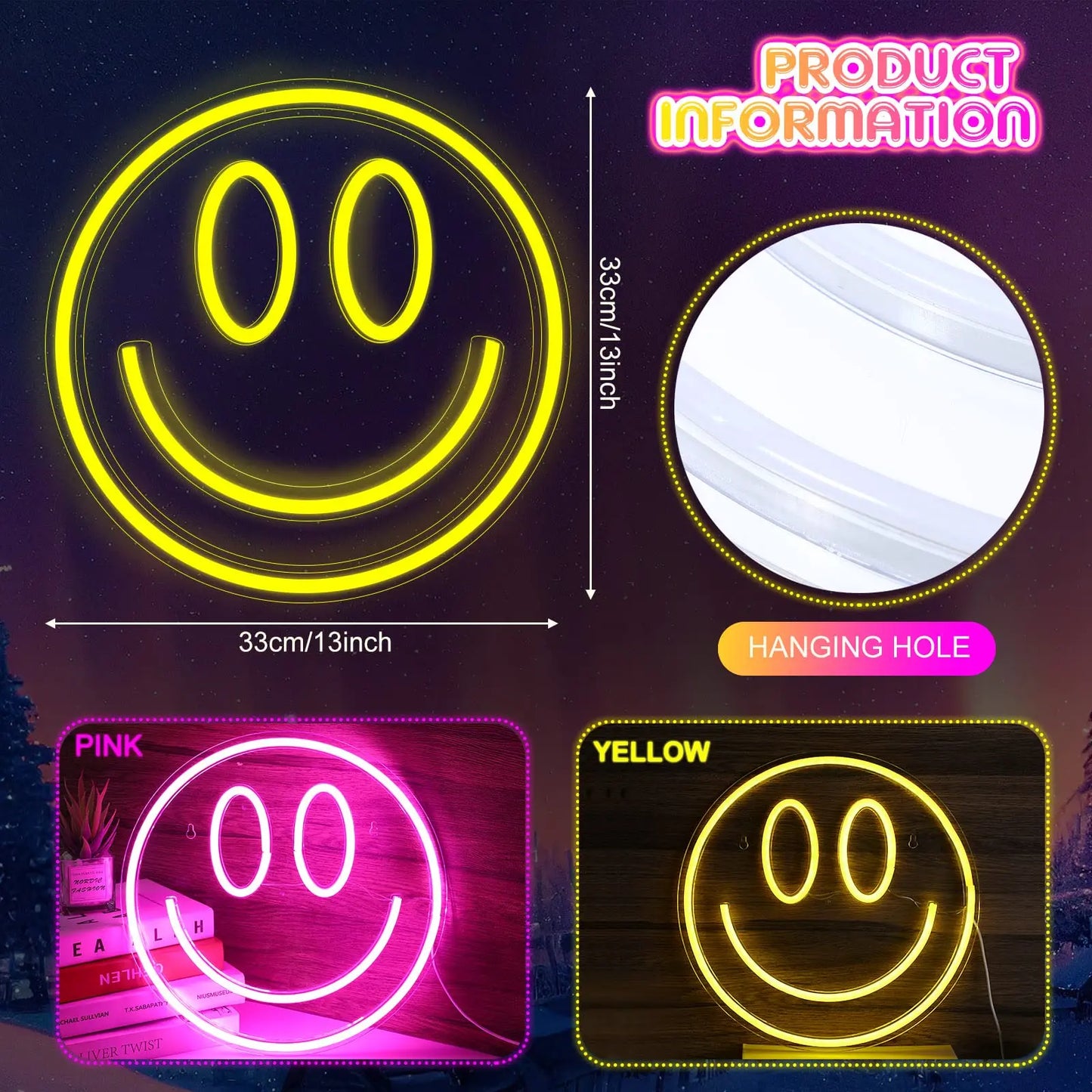 Smiley Face Neon Signs – Fun and Cheerful Vibes