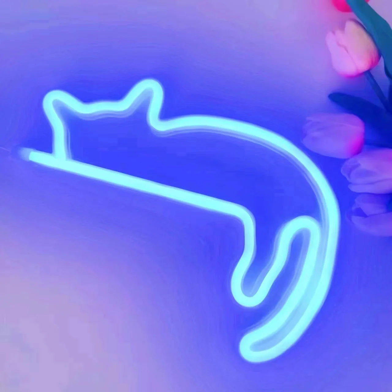 Lounging Cat Neon Signs – Cozy & Whimsical LED Wall Decor