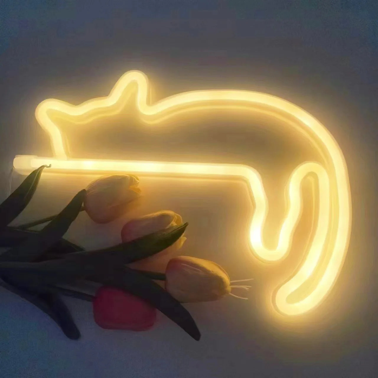 Lounging Cat Neon Signs – Cozy & Whimsical LED Wall Decor