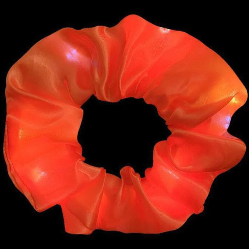1/10pcs Women’s Light-Up Hair Scrunchies – Glow-in-the-Dark LED Hair Accessories