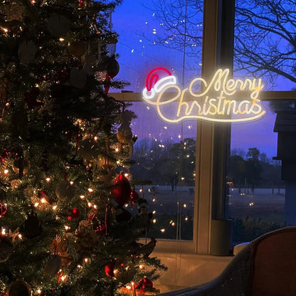 Merry Christmas LED Neon Sign – Festive Holiday Wall Decor