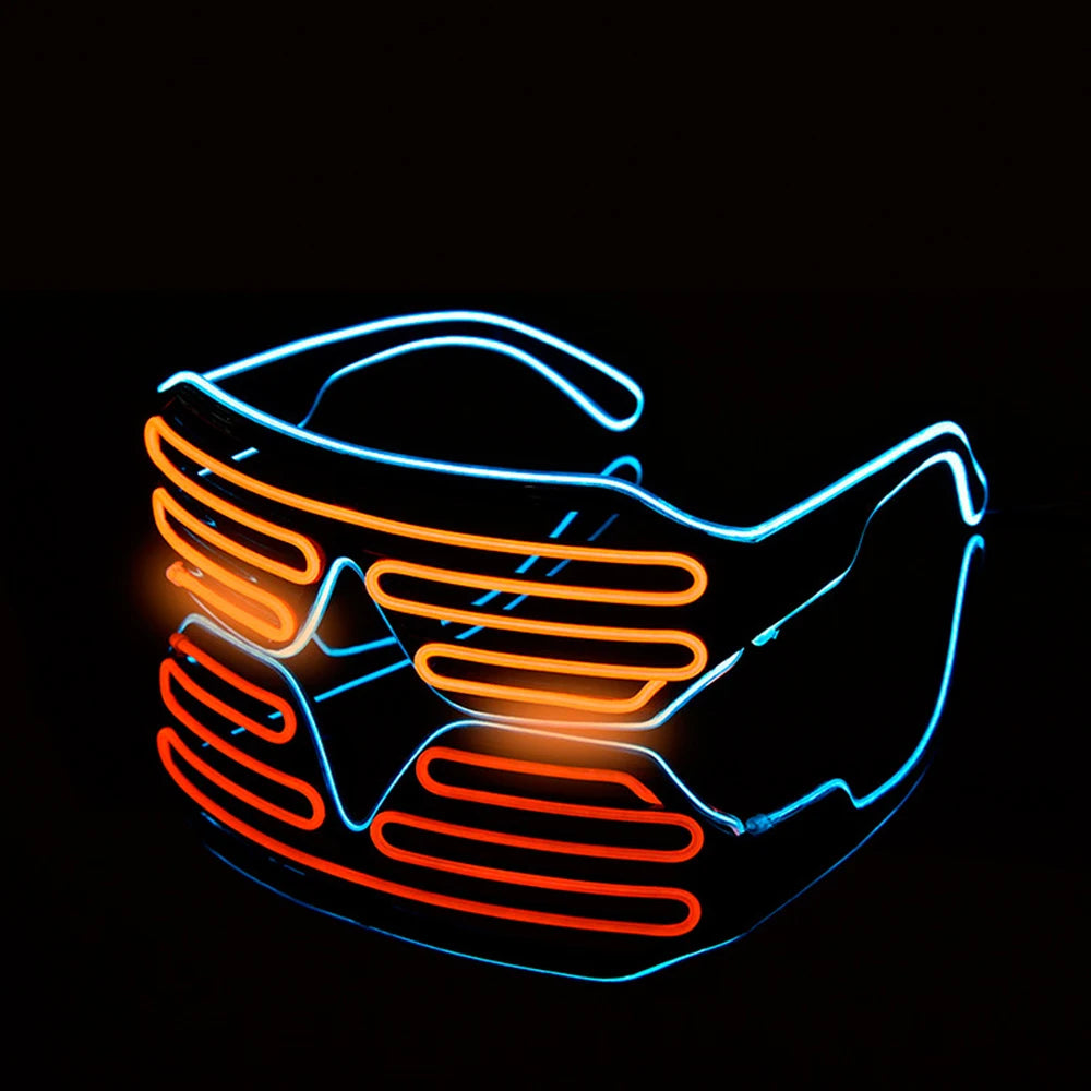 Neon LED Shade Glasses – Battery Powered Party Sunglasses