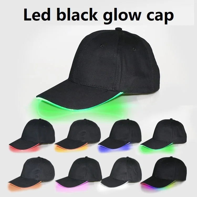 Neon LED Baseball Hat – Glow-in-the-Dark Light-Up Cap
