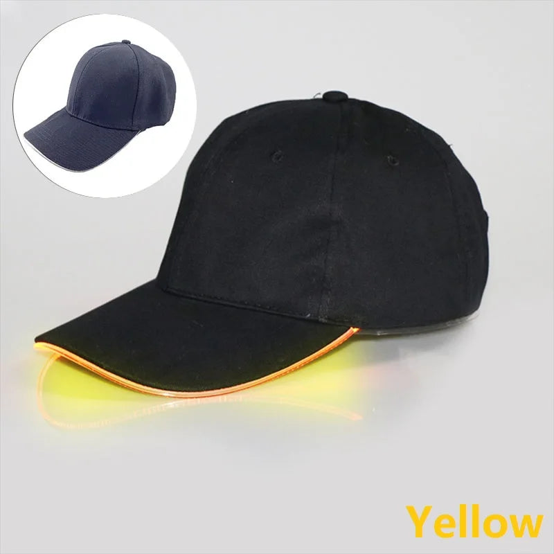 Neon LED Baseball Hat – Glow-in-the-Dark Light-Up Cap
