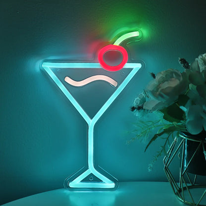 Neon Cocktail Sign – Vibrant LED Bar Light for Home, Parties, and Decor