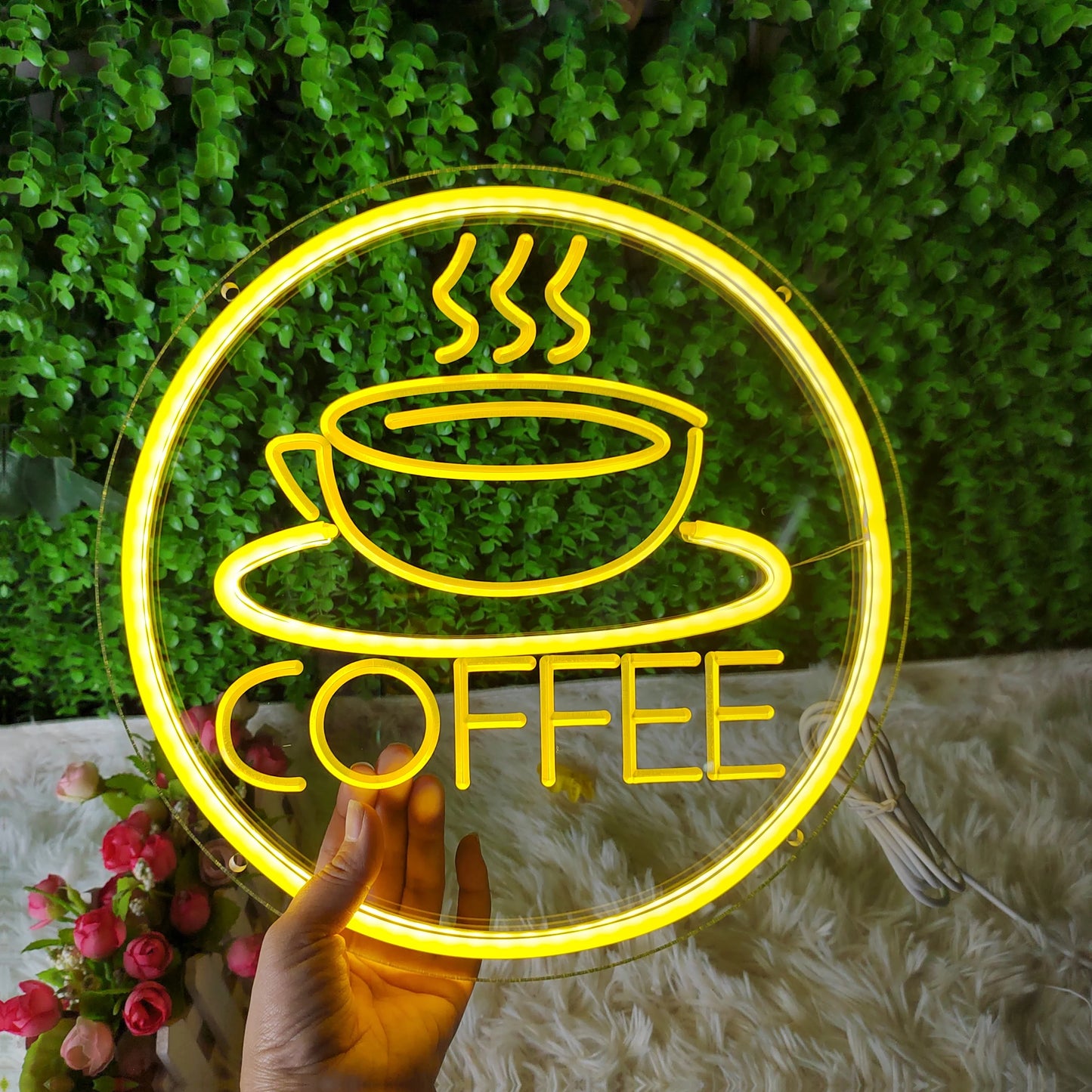 Neon Coffee Shop Sign – Vibrant & Inviting Cafe Wall Decor