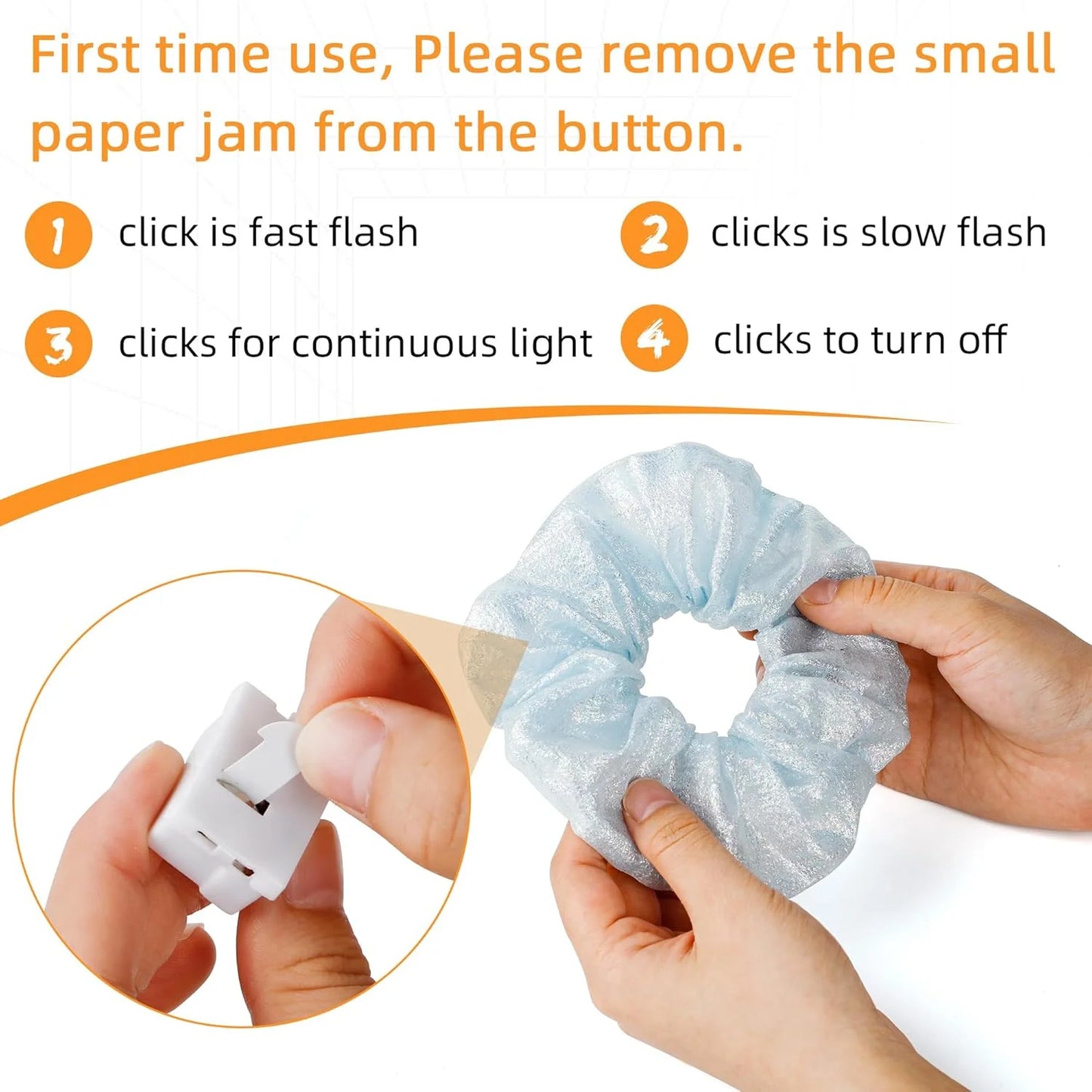 1/10pcs Women’s Light-Up Hair Scrunchies – Glow-in-the-Dark LED Hair Accessories