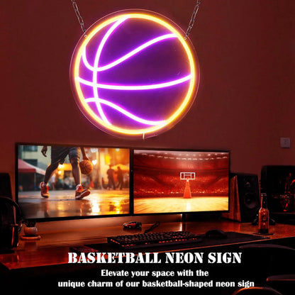 Basketball LED Neon Sign – Vibrant Sports-Themed Wall Decor