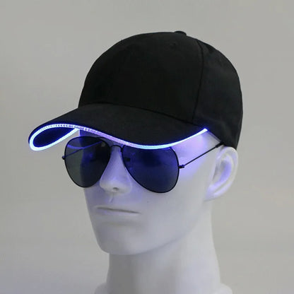 Neon LED Baseball Hat – Glow-in-the-Dark Light-Up Cap