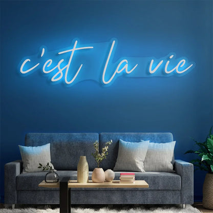 C’est La Vie, La Vie Est Belle LED Neon Signs – Elegant French-Inspired Wall Decor