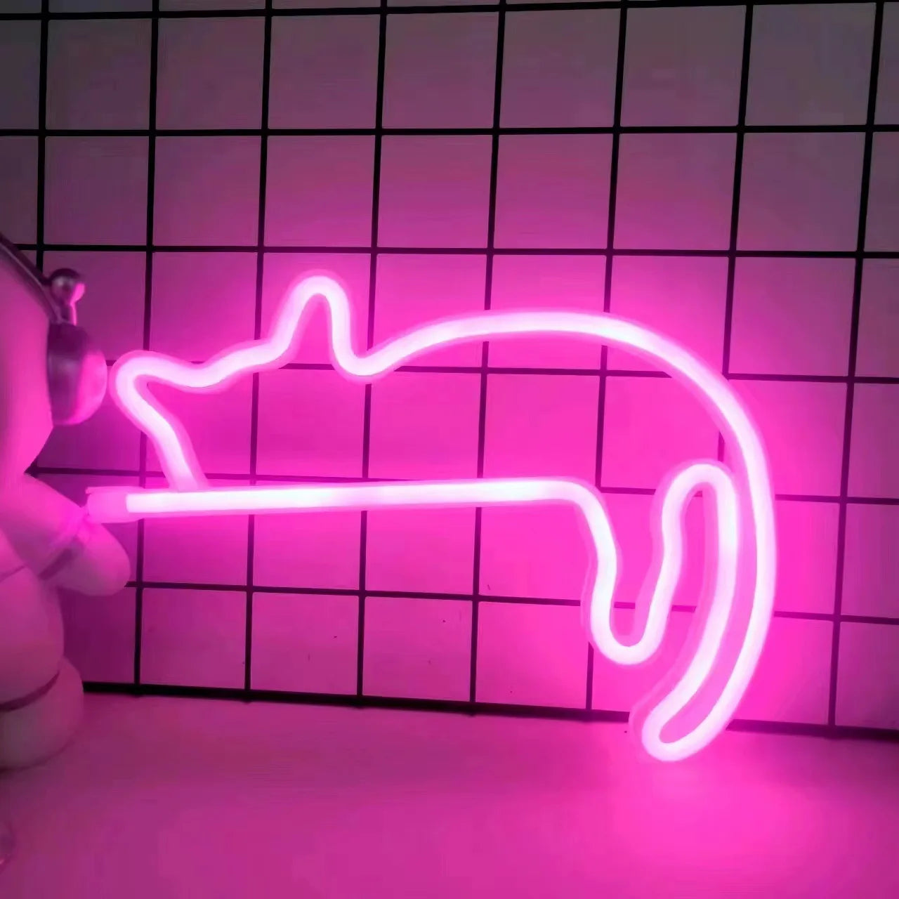 Lounging Cat Neon Signs – Cozy & Whimsical LED Wall Decor