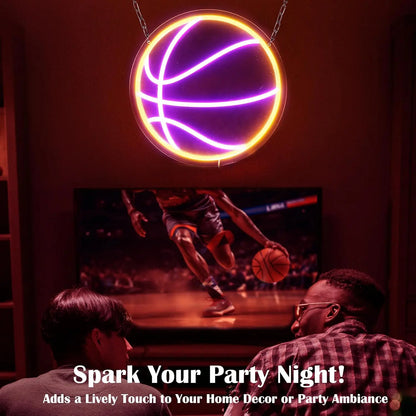 Basketball LED Neon Sign – Vibrant Sports-Themed Wall Decor