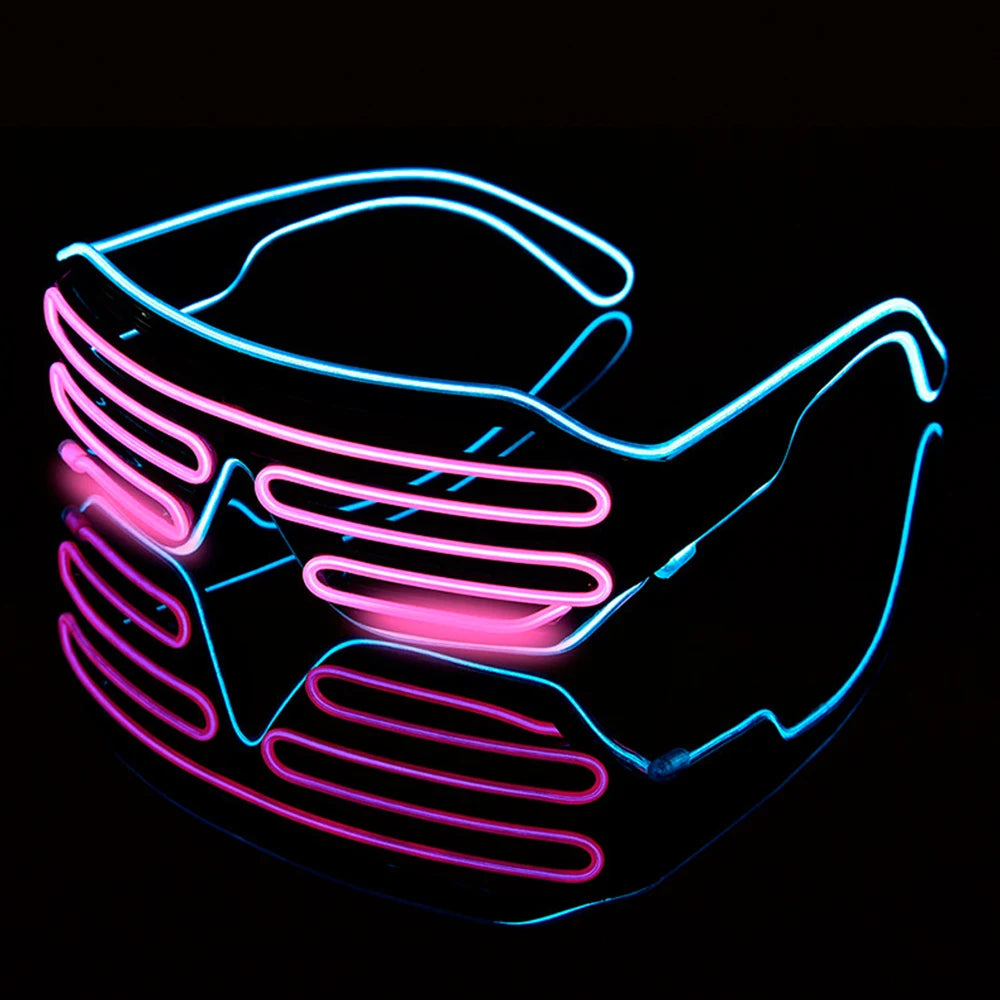 Neon LED Shade Glasses – Battery Powered Party Sunglasses