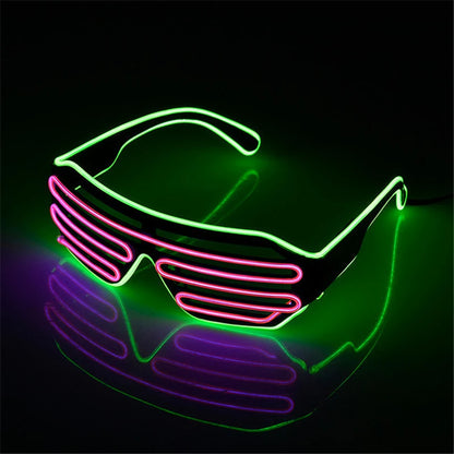 Neon LED Shade Glasses – Battery Powered Party Sunglasses