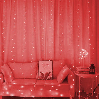 Christmas Curtain Garland LED String Lights – Festive Holiday Decor