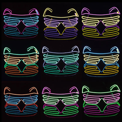 Neon LED Shade Glasses – Battery Powered Party Sunglasses