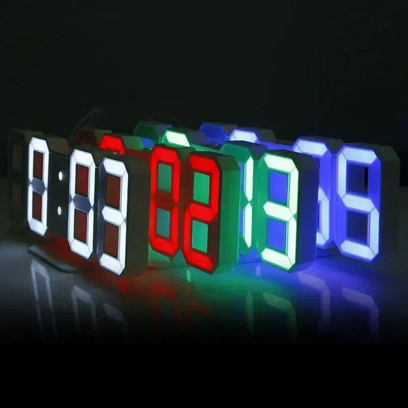3D LED Digital Alarm Clock – Modern Time Display