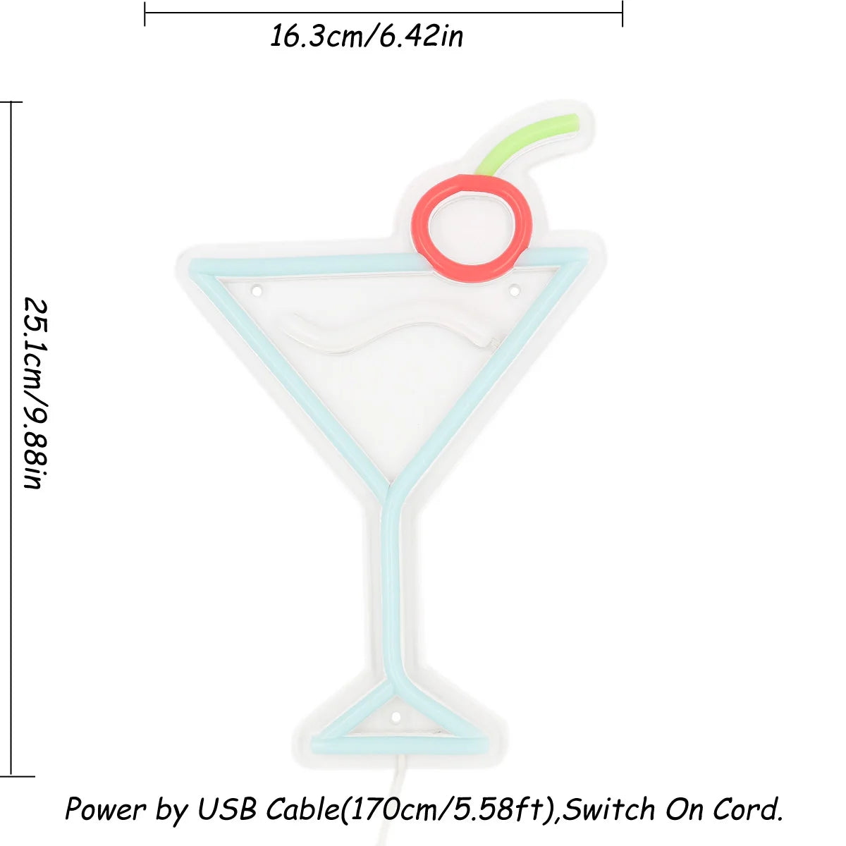 Neon Cocktail Sign – Vibrant LED Bar Light for Home, Parties, and Decor