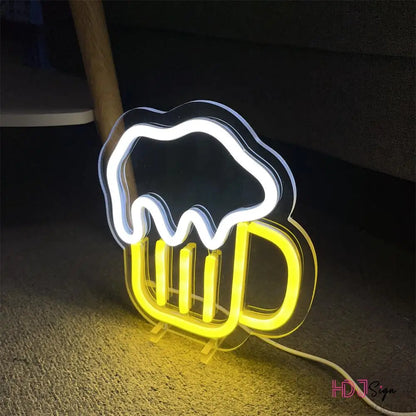 Draft Beer LED Neon Sign - Vibrant Home & Bar Decor