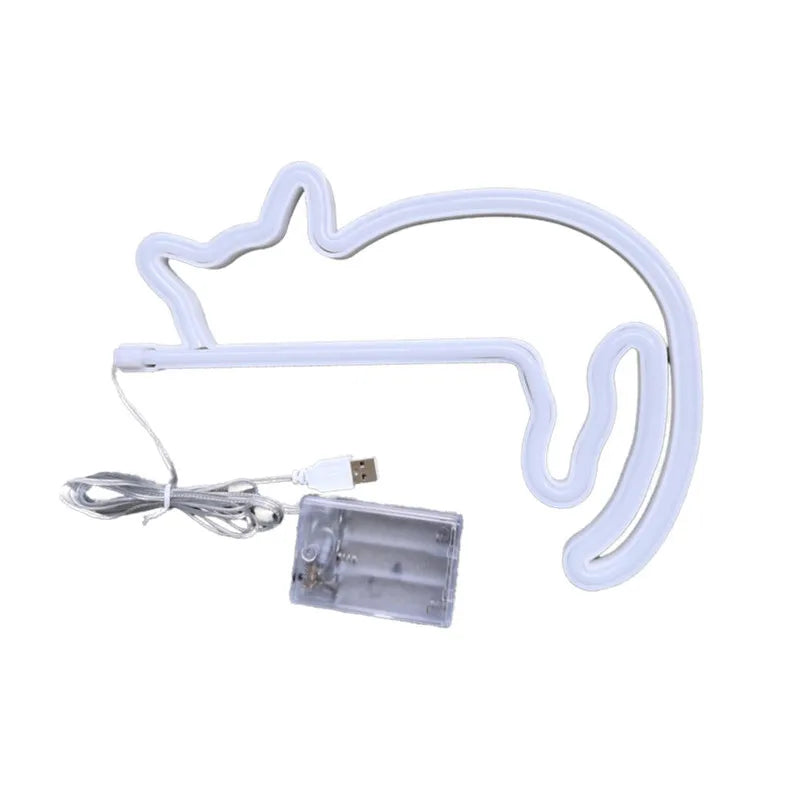 Lounging Cat Neon Signs – Cozy & Whimsical LED Wall Decor