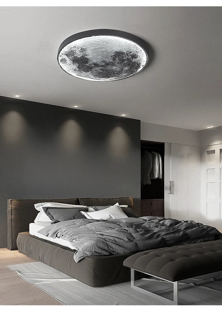 Modern Moon or Earth LED Wall Light – Celestial Glow for Contemporary Decor