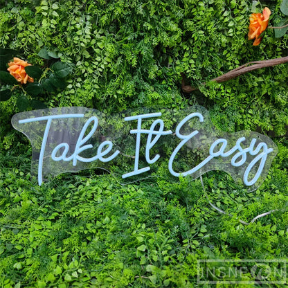 "Take It Easy" LED Neon Signs – Relaxing Sign for Home, Office, or Events