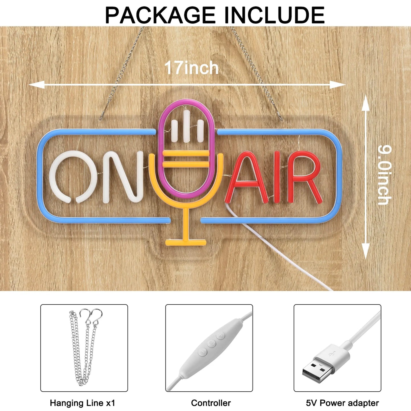 LIVE ON AIR Neon LED Sign – Bold Studio, Streaming, & Business Wall Decor