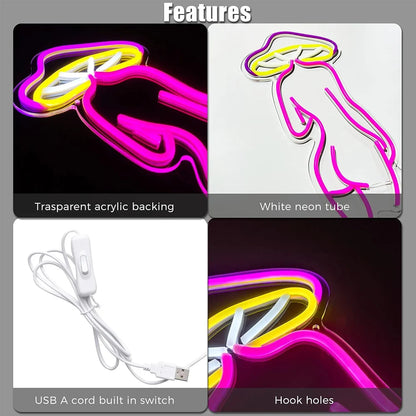 Mushroom Lady Neon LED Sign – Artistic LED Wall Decor