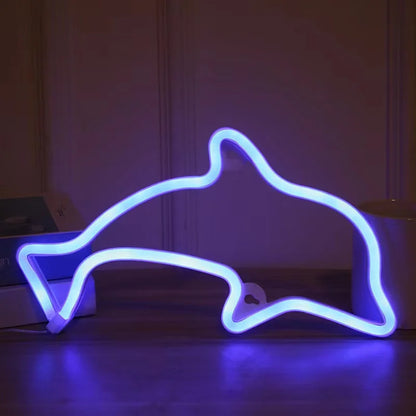 Cartoon Squid Neon Sign