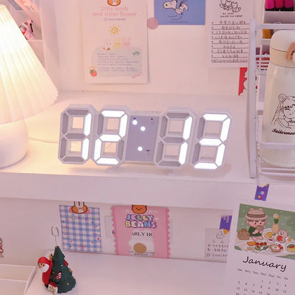 3D LED Digital Alarm Clock – Modern Time Display