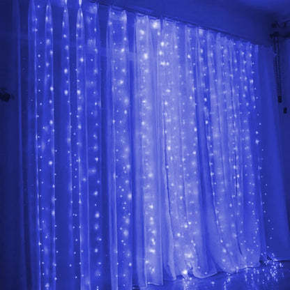 Christmas Curtain Garland LED String Lights – Festive Holiday Decor