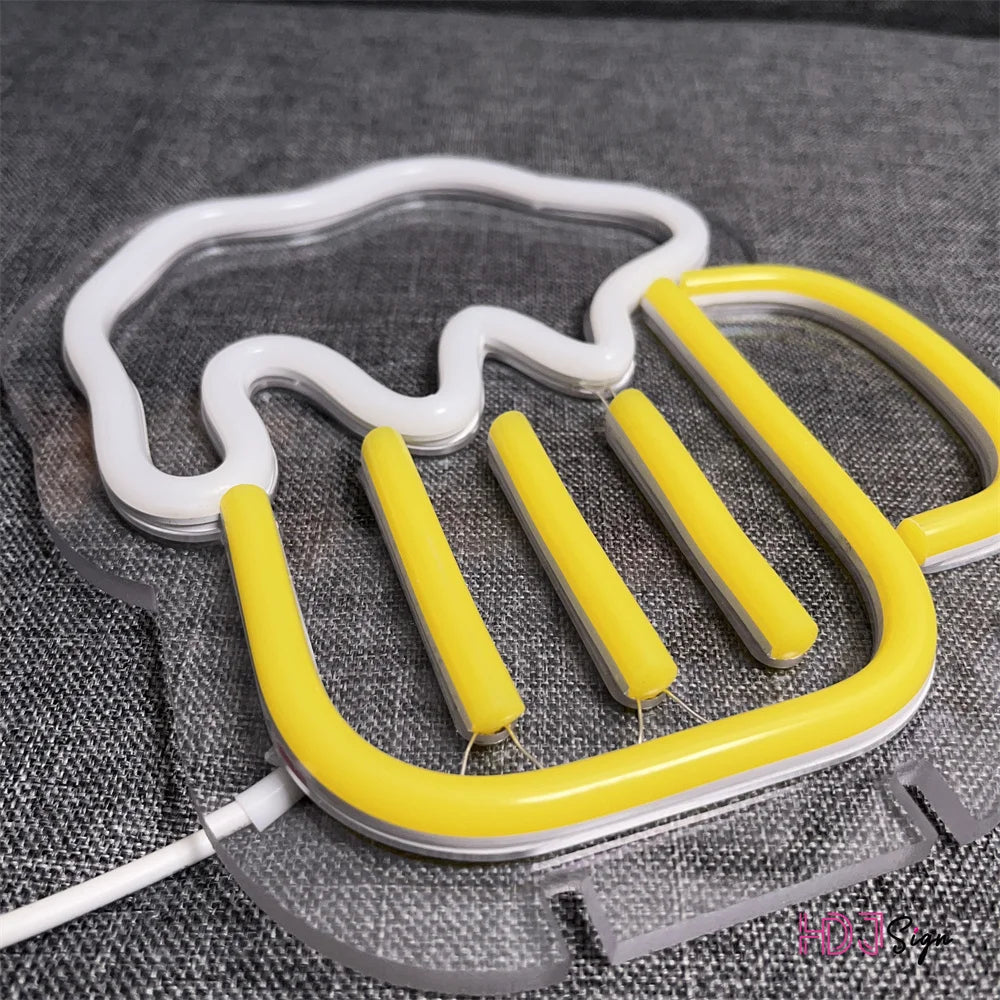 Draft Beer LED Neon Sign - Vibrant Home & Bar Decor