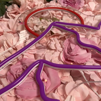 Neon LED Mountain and Sun Sign – Scenic Glow Wall Decor