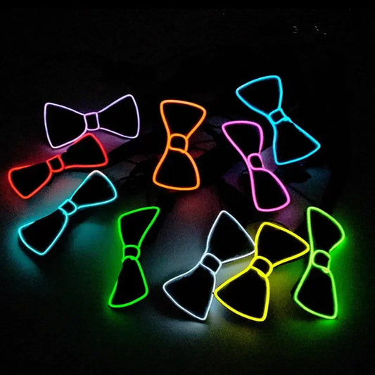 Men’s Glowing LED Bow Ties – Light-Up Fashion for Parties & Events