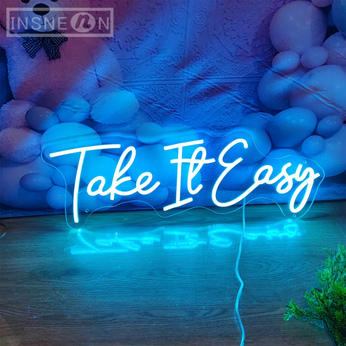 "Take It Easy" LED Neon Signs – Relaxing Sign for Home, Office, or Events
