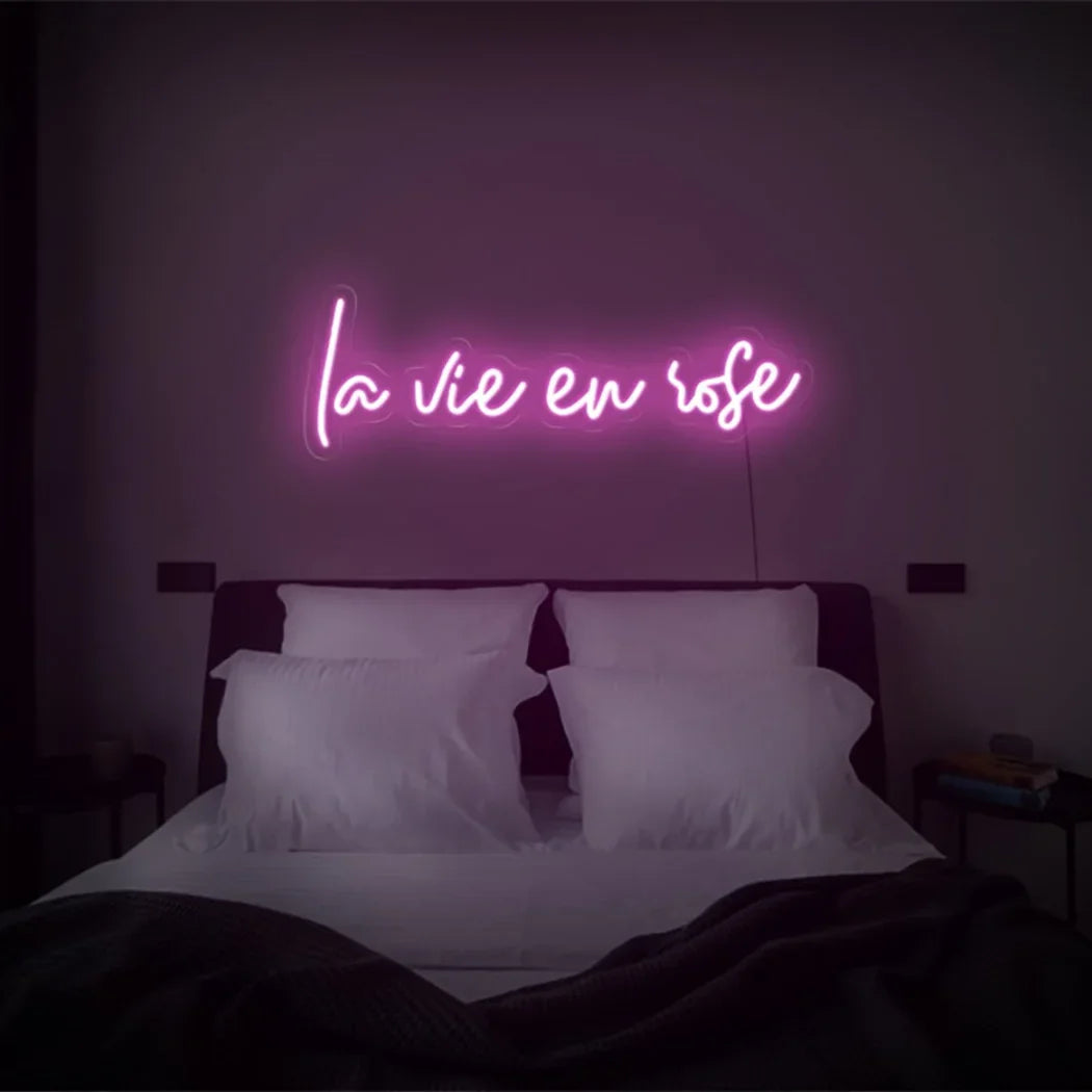 C’est La Vie, La Vie Est Belle LED Neon Signs – Elegant French-Inspired Wall Decor