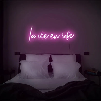 C’est La Vie, La Vie Est Belle LED Neon Signs – Elegant French-Inspired Wall Decor