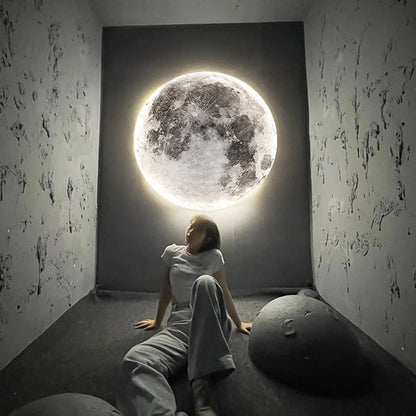 Modern Moon or Earth LED Wall Light – Celestial Glow for Contemporary Decor
