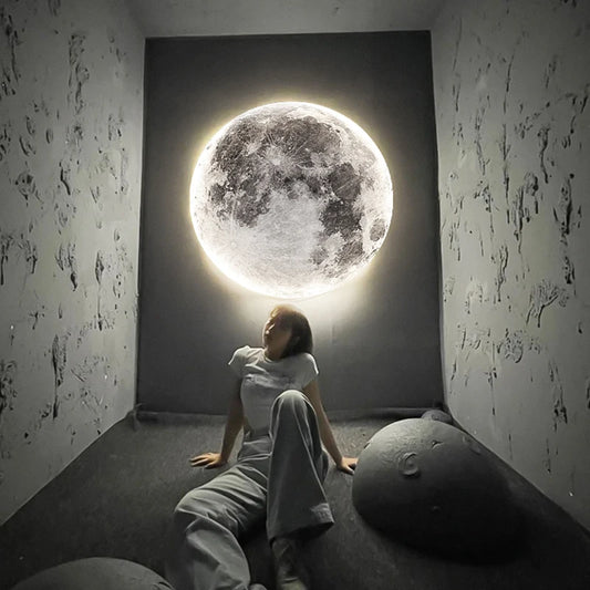 Modern Moon or Earth LED Wall Light – Celestial Glow for Contemporary Decor