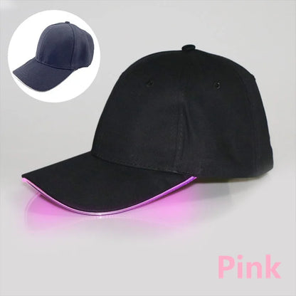 Neon LED Baseball Hat – Glow-in-the-Dark Light-Up Cap
