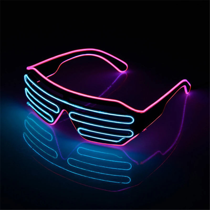 Neon LED Shade Glasses – Battery Powered Party Sunglasses