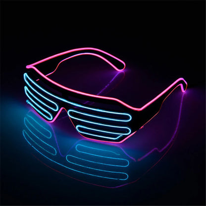 Neon LED Shade Glasses – Battery Powered Party Sunglasses